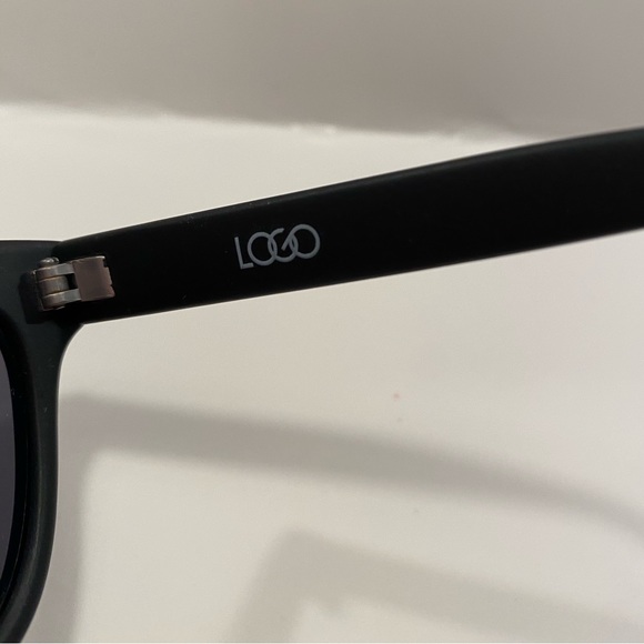 LOGO by Lori Goldstein Black Matte Sunglasses w/Case - Picture 8 of 12
